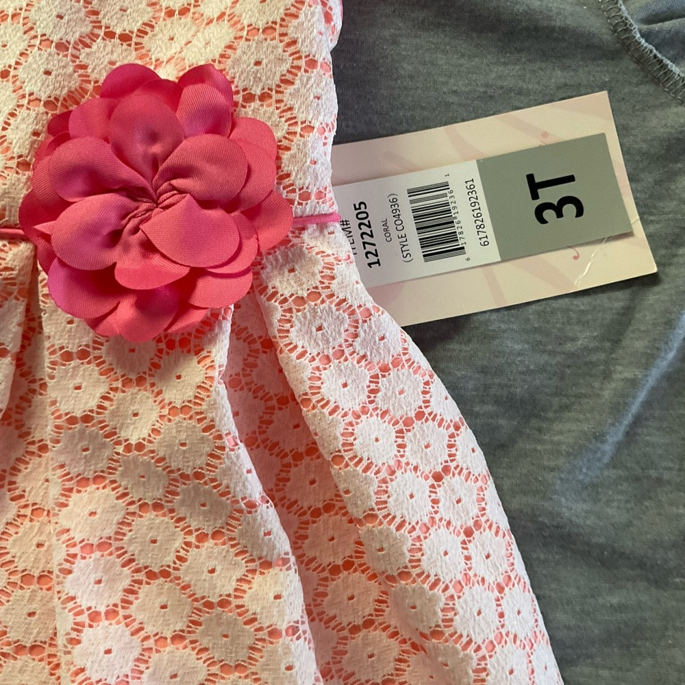 Coral girls dress